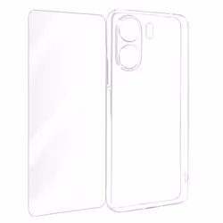 Coque pour Xiaomi Redmi 13C - AVIZAR - Transparent - Silicone Gel et Verre Trempé