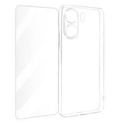 Coque pour Xiaomi Redmi 13C - AVIZAR - Transparent - Silicone Gel et Verre Trempé