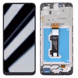 Écran Original Motorola E40 / E30 LCD + Vitre Tactile (avec châssis) Motorola Gris Clair