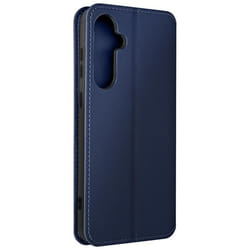 Étui AVIZAR Samsung Galaxy S23 FE - Clapet Double Poche - Fonction Support - Bleu Nuit