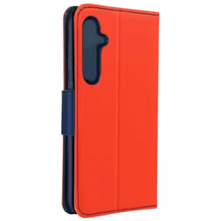 Étui pour Samsung Galaxy S24 Clapet Portefeuille Support Vidéo Bleu / Rouge