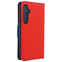 Étui pour Samsung Galaxy S24 Clapet Portefeuille Support Vidéo Bleu / Rouge