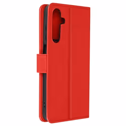 Étui pour Samsung Galaxy A05s Portefeuille et Support Vidéo Rouge