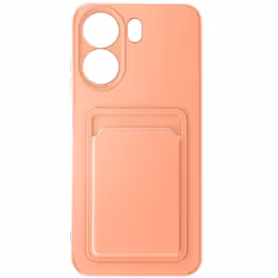 Coque pour Xiaomi Redmi 13C - AVIZAR - Souple - Rose Poudré - Porte-carte intégré - Anti-traces