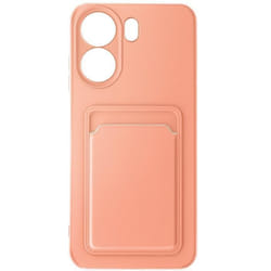 Coque pour Xiaomi Redmi 13C - AVIZAR - Souple - Rose Poudré - Porte-carte intégré - Anti-traces