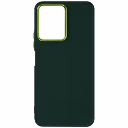 Coque pour Xiaomi Redmi 13C Silicone Contour Caméra Métallisé Vert sapin