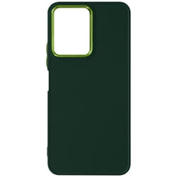 Coque pour Xiaomi Redmi 13C Silicone Contour Caméra Métallisé Vert sapin
