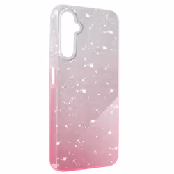 Coque pour Samsung Galaxy A05s Paillette Silicone Semi rigide Fin Blanc / Rose