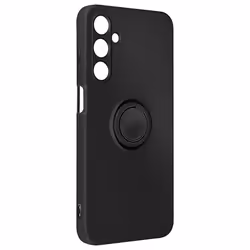 Coque pour Samsung Galaxy A25 5G - AVIZAR - Noir - Silicone Flexible - Bague Support