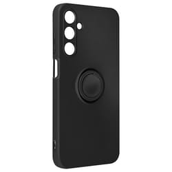 Coque pour Samsung Galaxy A25 5G - AVIZAR - Noir - Silicone Flexible - Bague Support