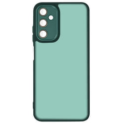 Coque - AVIZAR - Samsung Galaxy A05s - Dos fumé translucide - Bloc caméra protégé - Vert Foncé