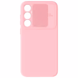 Coque - Samsung - Galaxy S23 FE - Silicone Gel Flexible - Cache Caméra Coulissant - Rose