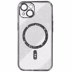 Coque MagSafe pour iPhone 14 Silicone Pailleté Noir - AVIZAR - Semi-rigide - Synthétique - Mixte