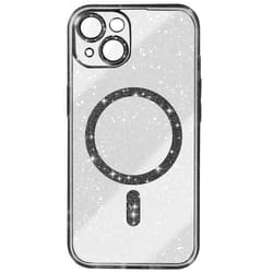 Coque MagSafe pour iPhone 14 Silicone Pailleté Noir - AVIZAR - Semi-rigide - Synthétique - Mixte