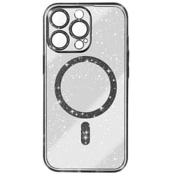 Coque MagSafe pour iPhone 15 Pro Max Silicone Pailleté Noir - AVIZAR - Semi-rigide - Synthétique - Mixte