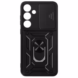 Coque pour Samsung Galaxy S24 Plus - AVIZAR - Antichoc Cache Caméra Coulissant Noir