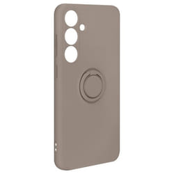 Coque pour Samsung Galaxy S24 Plus - AVIZAR - Bague Support Silicone Flexible Gris