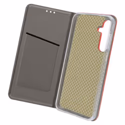 Étui pour Samsung A35 5G - AVIZAR - Effet Granulé - Rouge - Porte carte et Support Vidéo