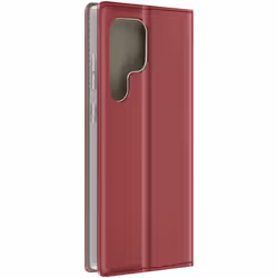 Étui pour Samsung Galaxy S24 Ultra - AVIZAR - Portefeuille Fonction Support - Rouge - Rabat