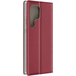 Étui pour Samsung Galaxy S24 Ultra - AVIZAR - Portefeuille Fonction Support - Rouge - Rabat