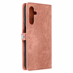 Étui AVIZAR pour Samsung Galaxy A15 5G - Multi-compartiments - Pochette Zippée - Rose