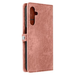 Étui AVIZAR pour Samsung Galaxy A15 5G - Multi-compartiments - Pochette Zippée - Rose