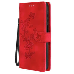 Étui Portefeuille - Samsung - Galaxy A15 5G - Fleur Rouge - Souple - Dragonne Incluse