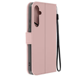 Étui Lapin pour Samsung S23 FE - AVIZAR - Portefeuille Support Vidéo Dragonne - Rose - Champagne