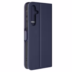 Étui pour Samsung Galaxy A55 - AVIZAR - Simili Cuir - Double Fermoir Aimanté - Bleu