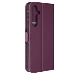 Étui pour Samsung A55 - AVIZAR - Portefeuille Double Fermoir Aimanté - Violet - Synthétique - Rabat - Lisse