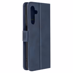 Étui pour Samsung A25 5G - AVIZAR - Clapet Rangement Carte Support Vidéo - Bleu Nuit