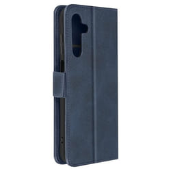 Étui pour Samsung A25 5G - AVIZAR - Clapet Rangement Carte Support Vidéo - Bleu Nuit