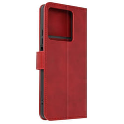 Housse pour Xiaomi Redmi Note 13 5G Portefeuille Support Style Vintage Bordeaux