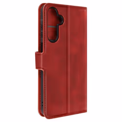 Étui portefeuille pour Samsung Galaxy A25 5G - AVIZAR - Bordeaux - Fonction support vidéo