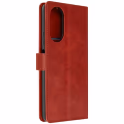 Étui pour Oppo A58 Dragonne Clapet Support Portefeuille Rouge