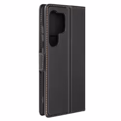 Etui pour Samsung S24 Ultra - AVIZAR - Portefeuille Support Rabat magnétique - Noir