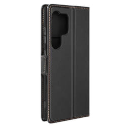 Etui pour Samsung S24 Ultra - AVIZAR - Portefeuille Support Rabat magnétique - Noir