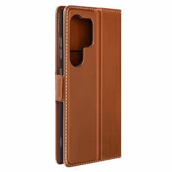 Etui Portefeuille - Samsung - S24 Ultra - Marron - Support Vidéo - Rabat Magnétique