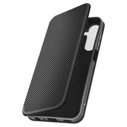 Étui pour smartphone - AVIZAR - Samsung Galaxy A25 5G - Éco-cuir - Fibre de carbone - Clapet porte-carte