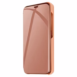 Étui pour Samsung Galaxy S24 - AVIZAR - Clapet Effet Miroir Support Stand - Abricot Crush