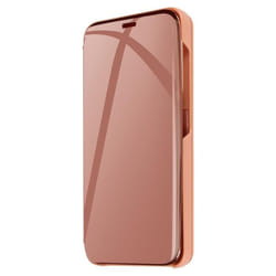 Étui pour Samsung Galaxy S24 - AVIZAR - Clapet Effet Miroir Support Stand - Abricot Crush