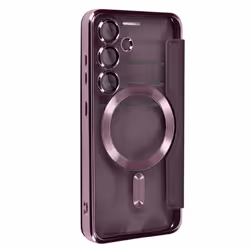 Étui Clapet - Samsung - Galaxy S24 - Compatible MagSafe - Protection RFID - Violet Foncé