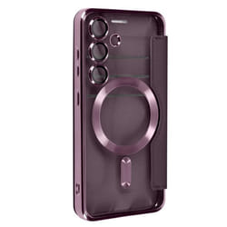 Étui Clapet - Samsung - Galaxy S24 - Compatible MagSafe - Protection RFID - Violet Foncé