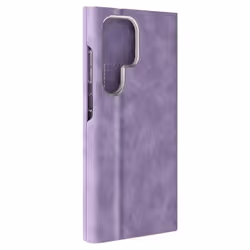 Housse pour Samsung Galaxy S24 Ultra Clapet Porte-carte Éco-cuir Nappa Violet Clair