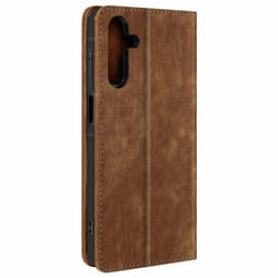 Housse pour Samsung Galaxy A15 5G - AVIZAR - Protection RFID - Souple - Marron - Aimantée