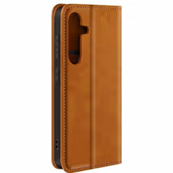 Étui pour Samsung Galaxy S24 - AVIZAR - Wallet Stand - Marron - Portefeuille et porte-carte intégrés