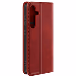 Étui pour Samsung Galaxy S24 - AVIZAR - Wallet Stand - Rouge - Portefeuille et porte-carte intégrés
