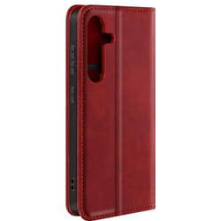 Étui pour Samsung Galaxy S24 - AVIZAR - Wallet Stand - Rouge - Portefeuille et porte-carte intégrés