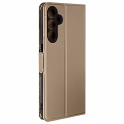 Étui AVIZAR pour Samsung Galaxy A15 5G - Porte-carte et Support Vidéo - Design Fin Dorée