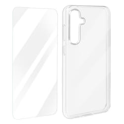 Coque AVIZAR pour Samsung Galaxy S23 FE - Semi-rigide - Transparent - Verre Trempé 9H